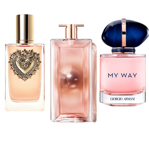 Pachetto promozionale 3 Dolce & Gabbana Devotion, My Way Giorgio Armani, Lancôme Idôle 100ml