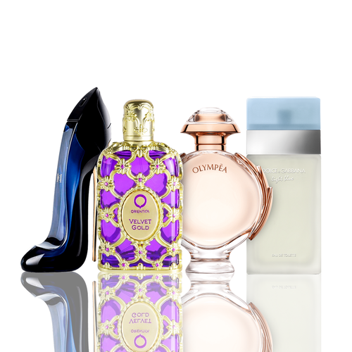 Pachetto 4 Profumi - Light Blue + Orientica Velvet Gold + Good Girl + Olympea 100ML Light Blue 100ML