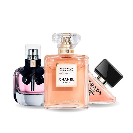 Pacchetto promozionale di 3 profumi  Prada PARADOXE, COCO MADEMOISELLE e MON PARIS 100ml.