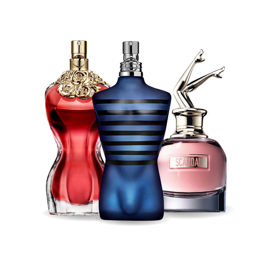 Pacchetto promozionale di 3 profumi : LA BELLE, ULTRA MALE e Gaultier SCANDAL 100ml.