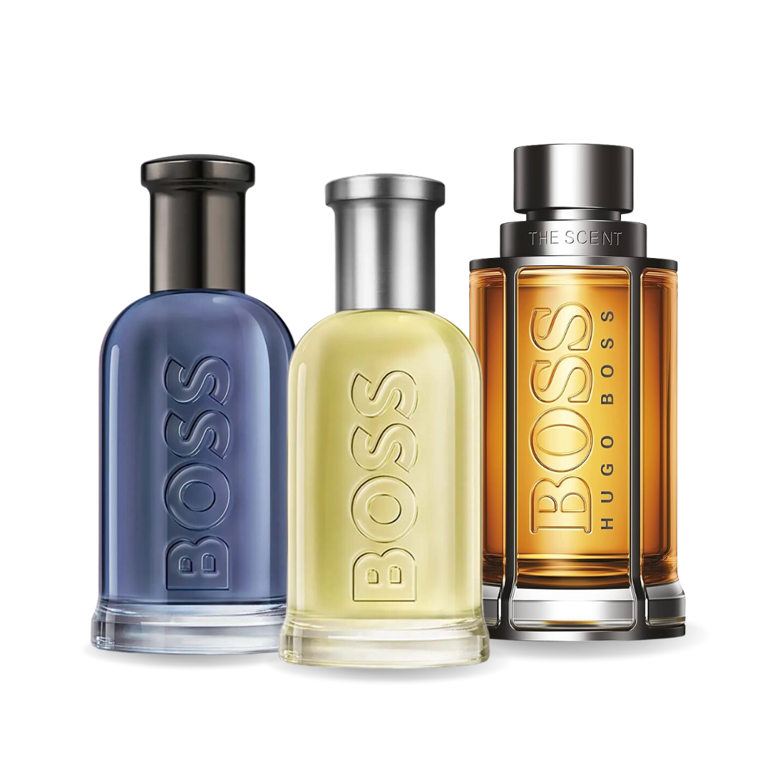 Pacchetto promozionale di 3 profumi  BOSS BOTTLED, BOSS THE SCENT e BOSS BOTTLED INFINITE 100ml