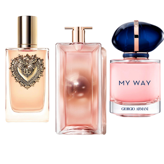 Pachetto promozionale 3 Dolce & Gabbana Devotion, My Way Giorgio Armani, Lancôme Idôle 100ml