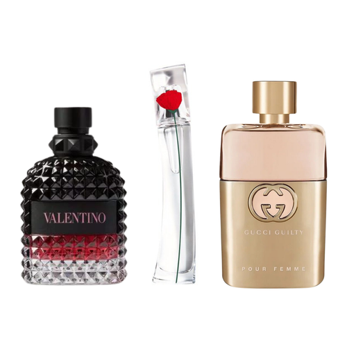 Pachetto promozionale 3 Gucci Guilty, Valentino Intense, Flower Kenzo 100ml