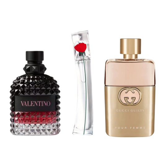 Pachetto promozionale 3 Gucci Guilty, Valentino Intense, Flower Kenzo 100ml