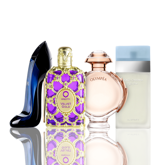 Pachetto 4 Profumi - Light Blue + Orientica Velvet Gold + Good Girl + Olympea 100ML Light Blue 100ML